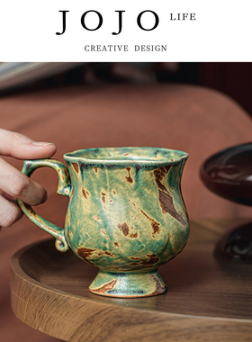 JOJO'S L. PD.failure.花朵手工杯粗陶高脚杯马克杯咖啡杯 | 武盐