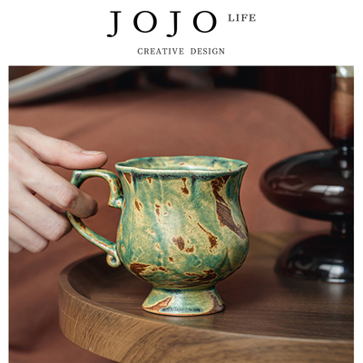 JOJO'SLIFEPD粗陶高脚杯咖啡杯