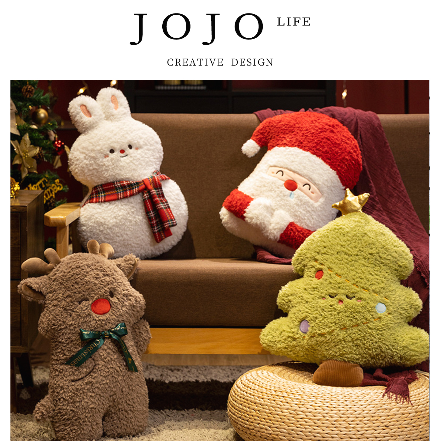 JOJO'SLIFEPD圣诞树抱枕娃娃