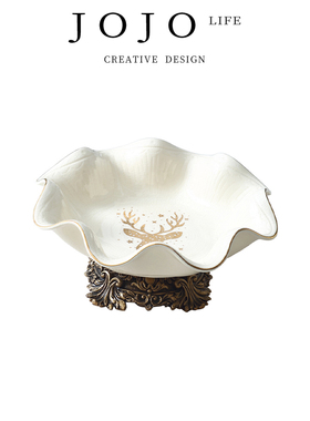 JOJO'S L. PD.Shorten.陶瓷水果盘创意家居茶几果盘干果盘 | 节缩