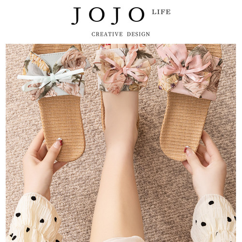JOJO'SLIFEPD拖鞋精工细作棉麻