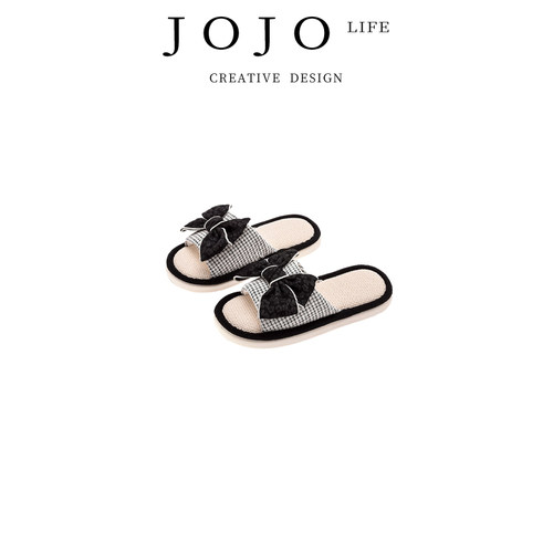 JOJO'SL.PD亚麻拖鞋室内凉拖