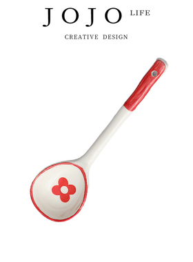 JOJO'S L. PD.silt.可爱陶瓷勺子长柄儿童甜品卡通汤勺 | 尚楠