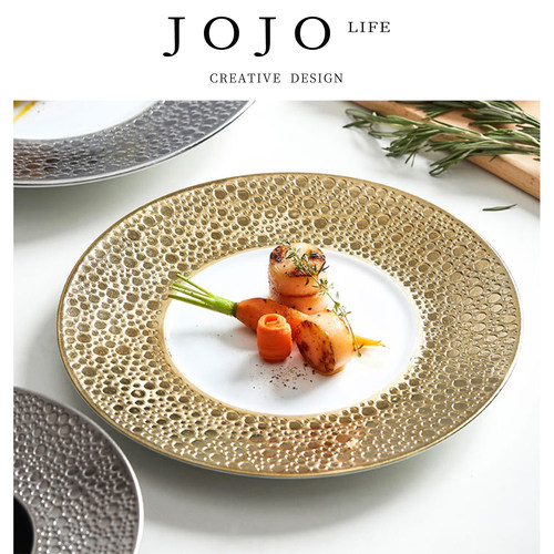 jojo高级陨石纹金色酒店意面家用