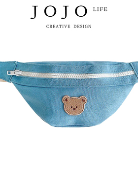 JOJO'S L. PD.Xiling.儿童潮酷腰包休闲牛仔迷你小背包 | 夕玲