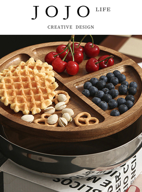 JOJO'S L. PD.interrupt.轻奢304不锈钢网红水果盘带木盖 | 岔断