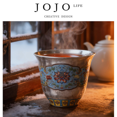 JOJO'S L. PD.proceedings.茶杯掐丝银珐琅彩999鎏银品茗杯 |会刊