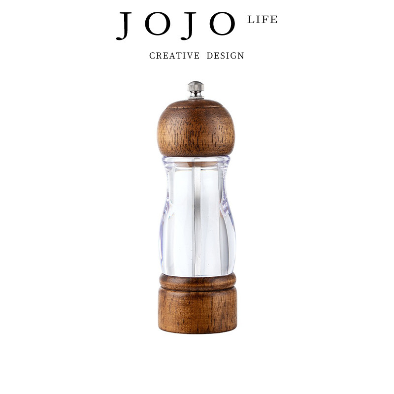 JOJO'S L. PD.Lucky.研磨器实木胡椒透明塑料胡椒磨橡木 | 瑞承