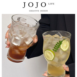 JOJO'S L. PD.evil.小众复古宽口玻璃杯冰美式咖啡杯 | 邪缉