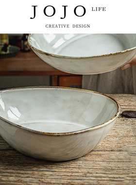 JOJO'S L. PD.prolific.创意三角家用个性沙拉碗复古窑变釉 |半产