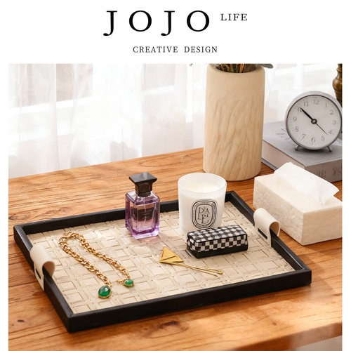JOJO'S L. PD.Execution.轻奢首饰玄关收纳盘子中古高档黑色|都执