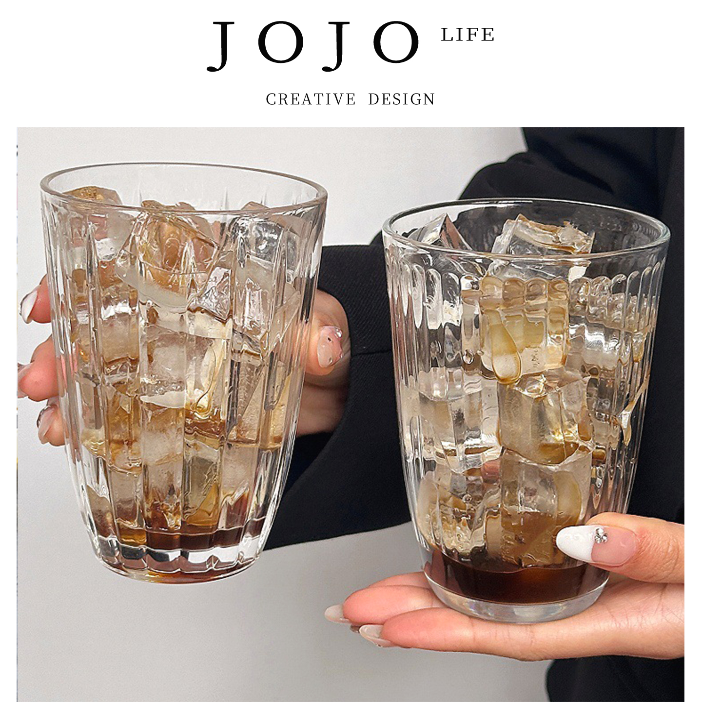 JOJO'SLIFEPD咖啡杯简约玻璃杯