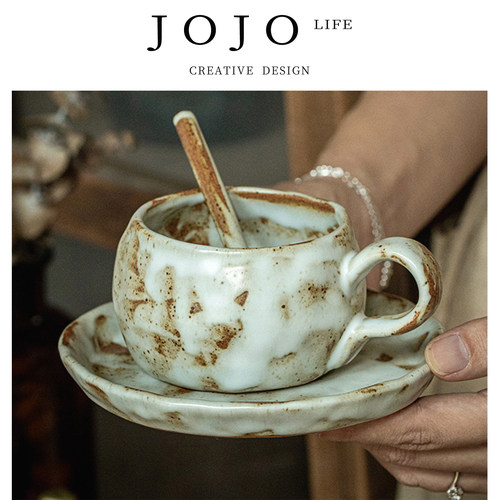 JOJO'SLIFEPD陶瓷拿铁拉花杯子