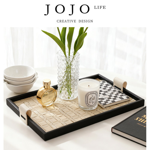 JOJO'S L. PD.Execution.轻奢首饰玄关收纳盘子中古高档黑色|都执