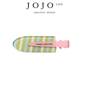 PD.oak.马卡龙彩色格纹棋盘格无痕边夹简约 红栎 JOJO