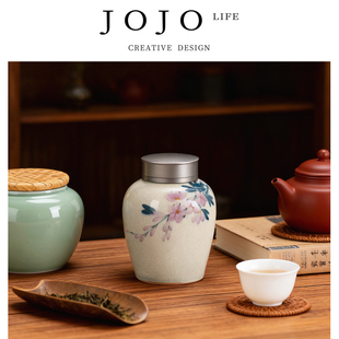 JOJO'S L. PD.miscellaneous.茶叶罐冰片釉纯手绘陶瓷便携 | 学杂