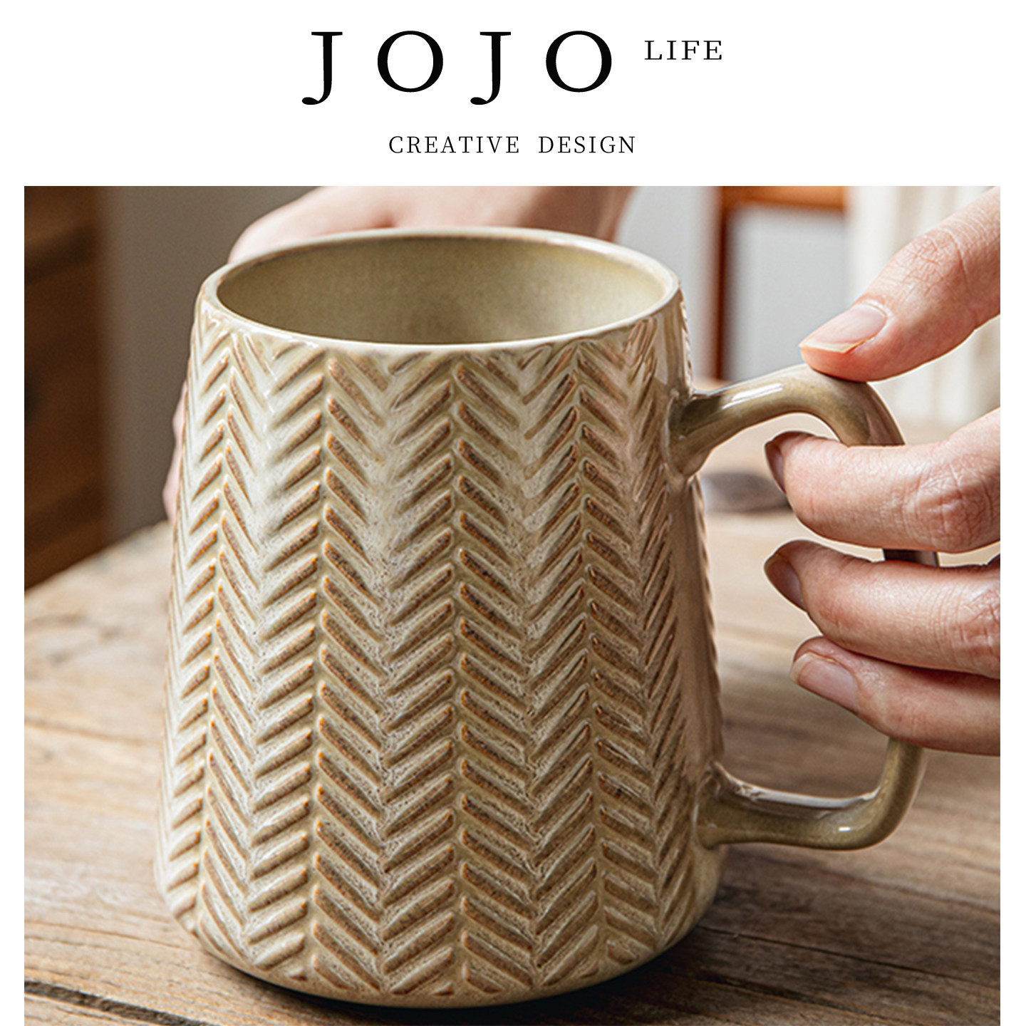 JOJO'SLIFEPD复古浮雕大杯子