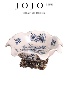 JOJO'S L. PD.decree.果盘创意欧式复古青花客厅家用陶瓷 | 令爱