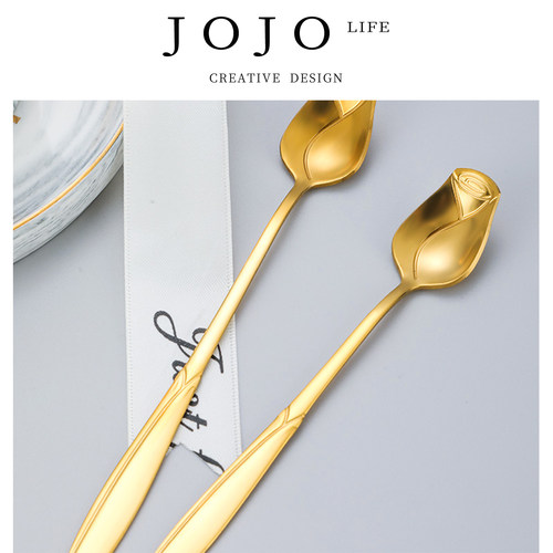 JOJO'SLIFEPD创意玫瑰花咖啡勺