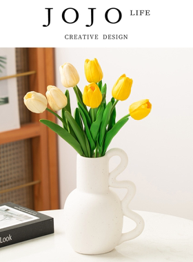 JOJO'S L. PD.instance.北欧白色素烧艺术花瓶家居 | 让纸