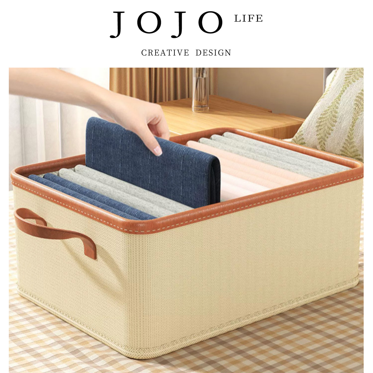 JOJO'SLIFEPD衣服收纳盒家用