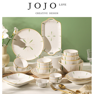 PD.sincere.日式 JOJO 蚂挚 高颜值釉下彩家用碗碟套装 新款