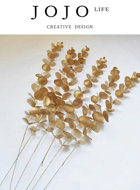 JOJO'S L. PD.hoe.金色花材银杏叶尤加利红色冬青果仿真花 | 待锄