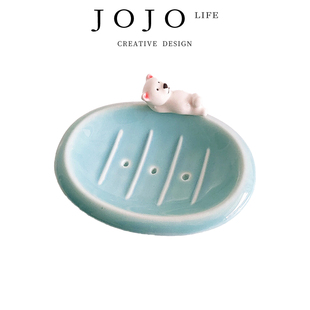 PD.Cond.肥皂碟治愈少女系家用浴室卫生间沥水 节哀 JOJO