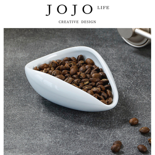 JOJO PD.reflect.咖啡豆计量盘秤豆碟咖啡粉陶瓷量杯 播映