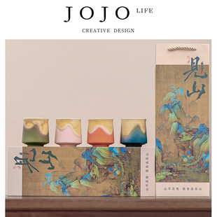 茶杯主人杯 JOJO PD.紫泉涧.故宫文创陶瓷茶杯套装 往遭