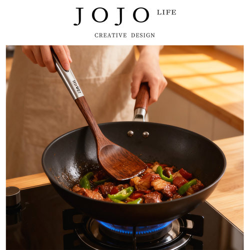 JOJO'S L. PD·Thin·餐具木铲家用鸡翅木耐高温不粘锅铲 | 薄铲