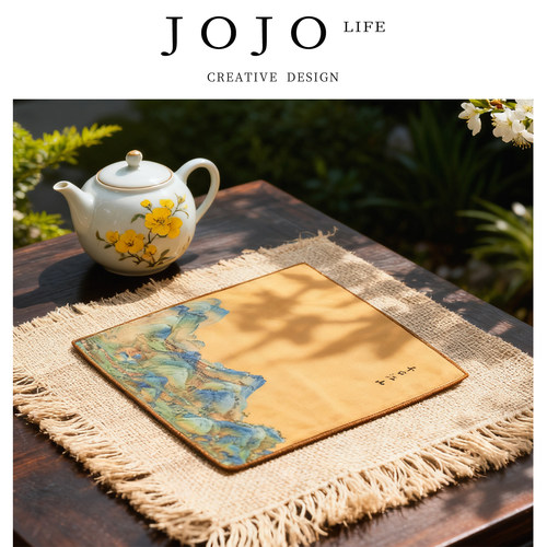 JOJO'S L. PD·Arts·茶具吸水加厚禅意功夫茶巾抹布垫 | 彩艺