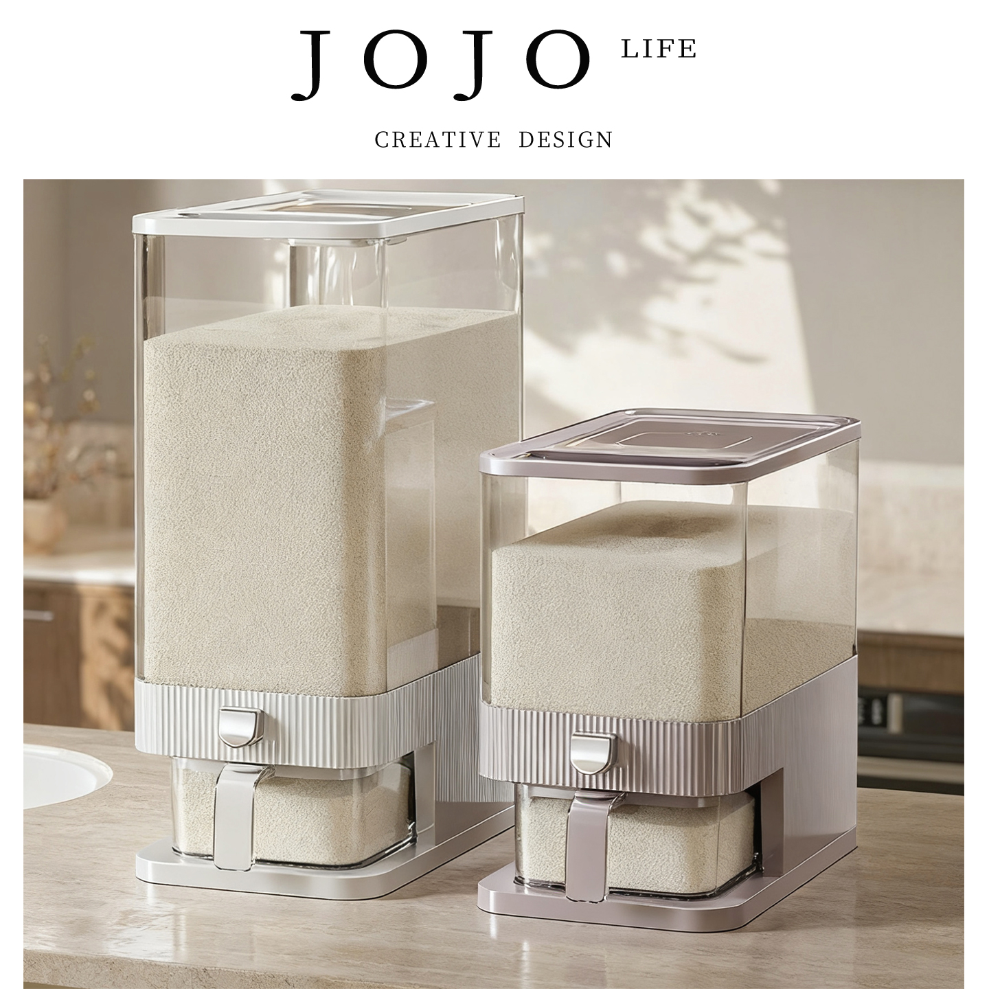 JOJO'SLIFEPD食品级按压米桶
