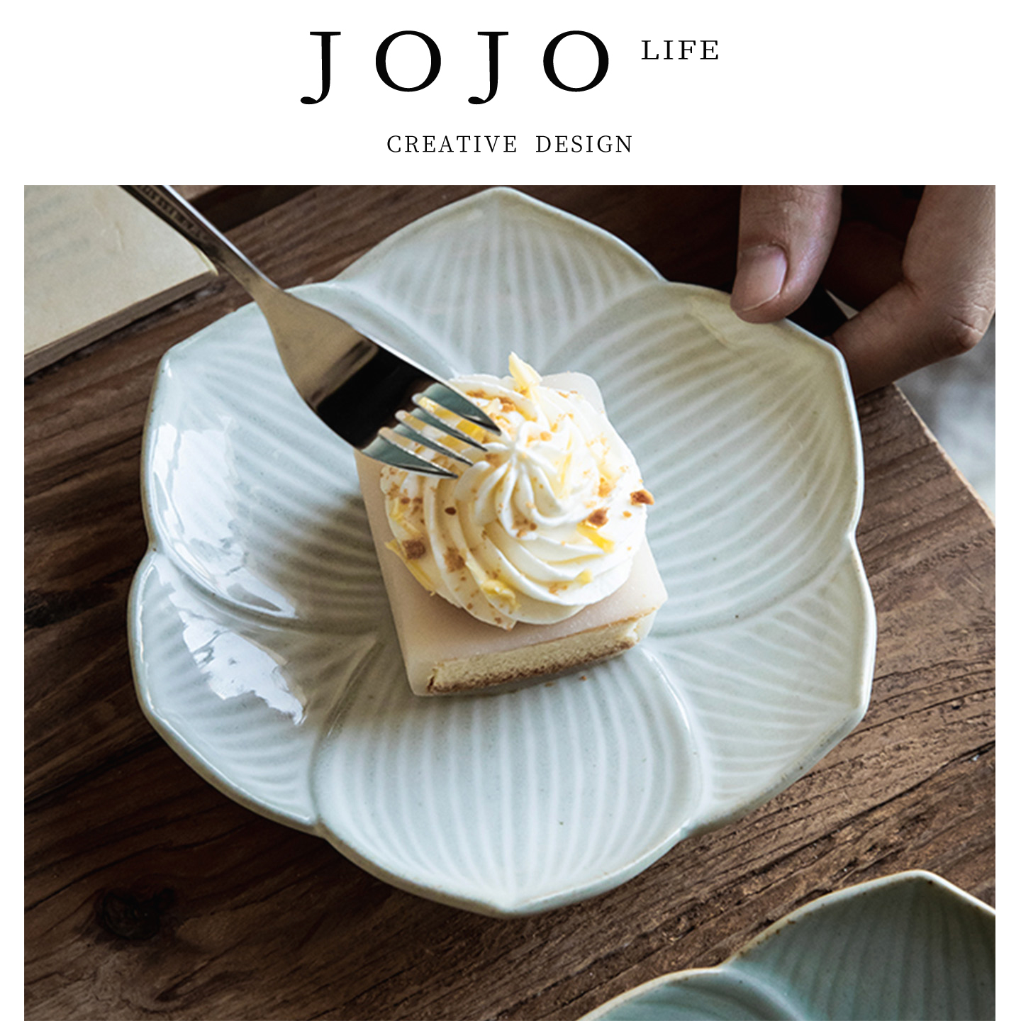 JOJO'SLIFEPD6英寸粗陶荷花碟