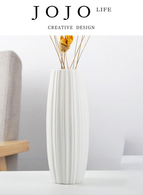 JOJO'S L. PD.horn.中式简约陶瓷花瓶现代白色装饰品摆件 | 角分