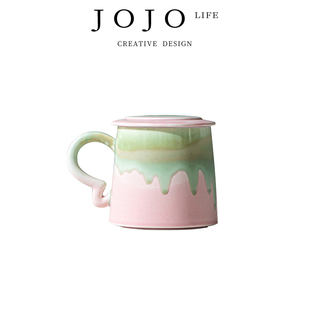 杜斌 JOJO PD.Dubin·杯具轻奢高颜值水杯带盖陶瓷马克杯