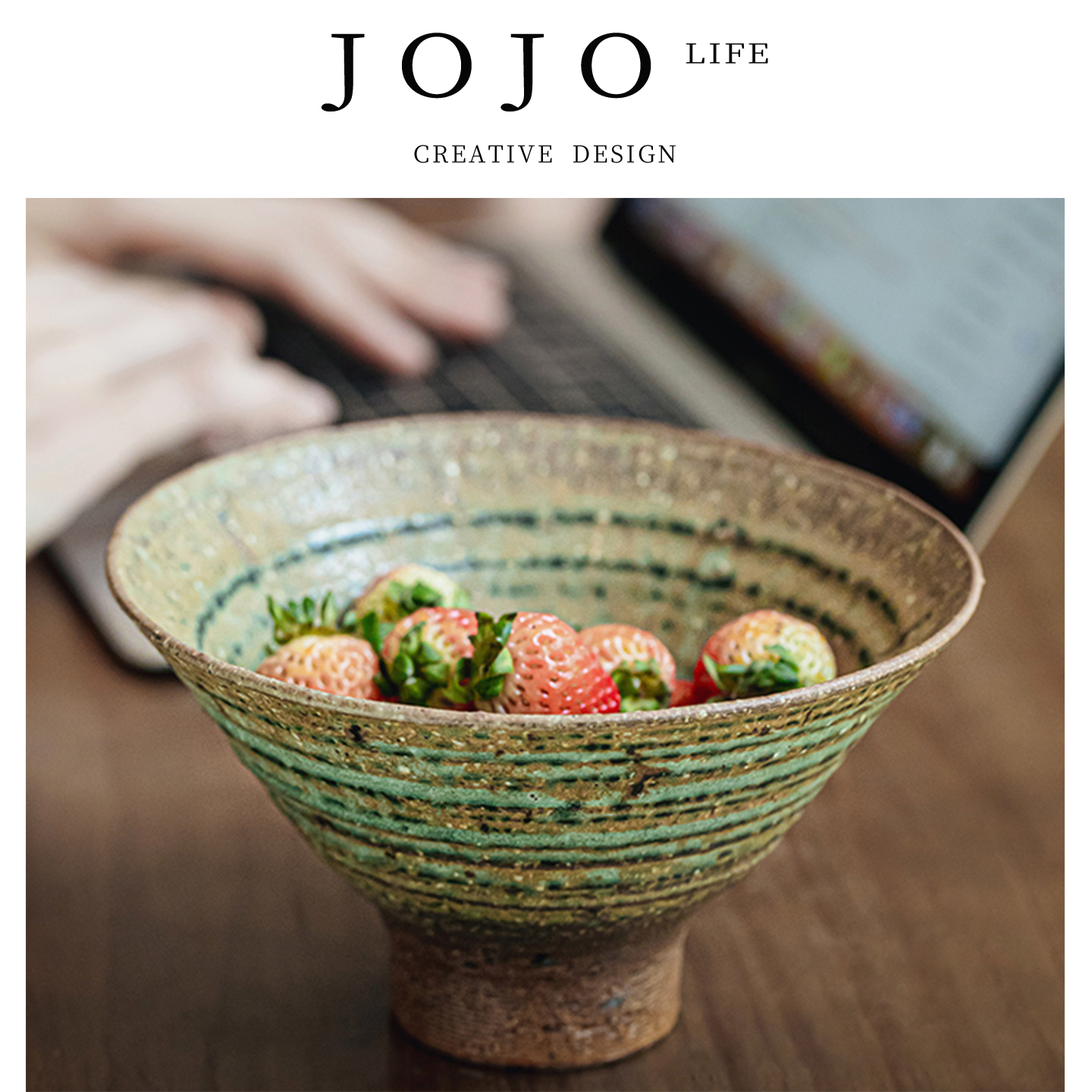 JOJO'SLIFEPD斑驳高脚斗笠碗