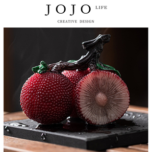 盘察 JOJO PD.紫泉涧.冲水变色荔枝小茶宠摆件茶玩道茶具