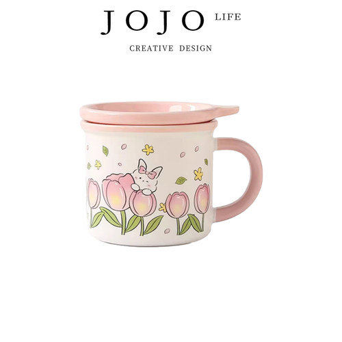 JOJO'SL.PD带盖勺高颜值马克杯