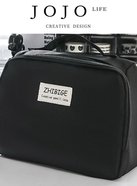 JOJO'S L. PD.name.高颜值大容量笔袋黑色简约日系文具盒 | 特名