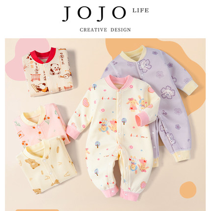 JOJO'S L.PD.Scared.A类秋季装连体衣宝宝加绒保暖套装 | 吓饺