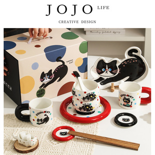 PD.Reply.喵乐谷萌趣陶瓷餐具碗碟盘圣诞礼物 回睬 JOJO