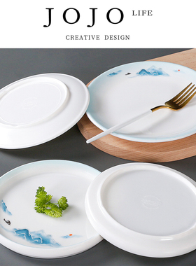 JOJO'S L. PD.Staring.餐具白色菜盘餐厅饭店冷菜凉菜圆盘 | 盯诞