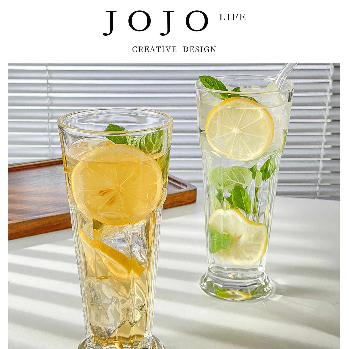JOJO'S&nbsp;L.PD.bury.网红玻璃果汁杯直布罗陀八角柯林杯&nbsp;|&nbsp;绑埋