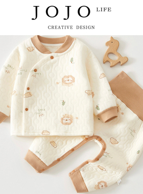 JOJO'S L. PD.setback.婴儿保暖衣套装高腰护肚纯棉 | 率挫