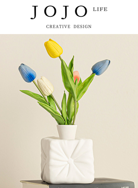 JOJO'S L. PD.Spider.北欧白色几何陶瓷花瓶现代简约餐厅 | 蜘宅