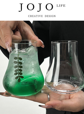 JOJO'S L. PD.Fraudulent.复古竖纹鼓形玻璃杯耐高温水杯 | 骗治