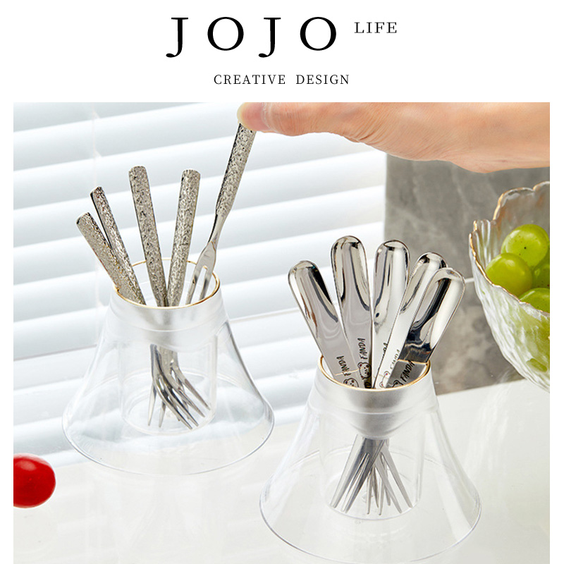 JOJO'SLIFEPD水果叉收纳桶套装