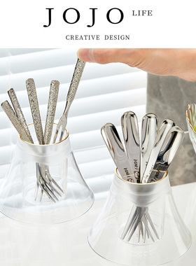 JOJO'S L. PD.astron.餐具水果叉收纳桶套装二齿叉西餐 | 天文