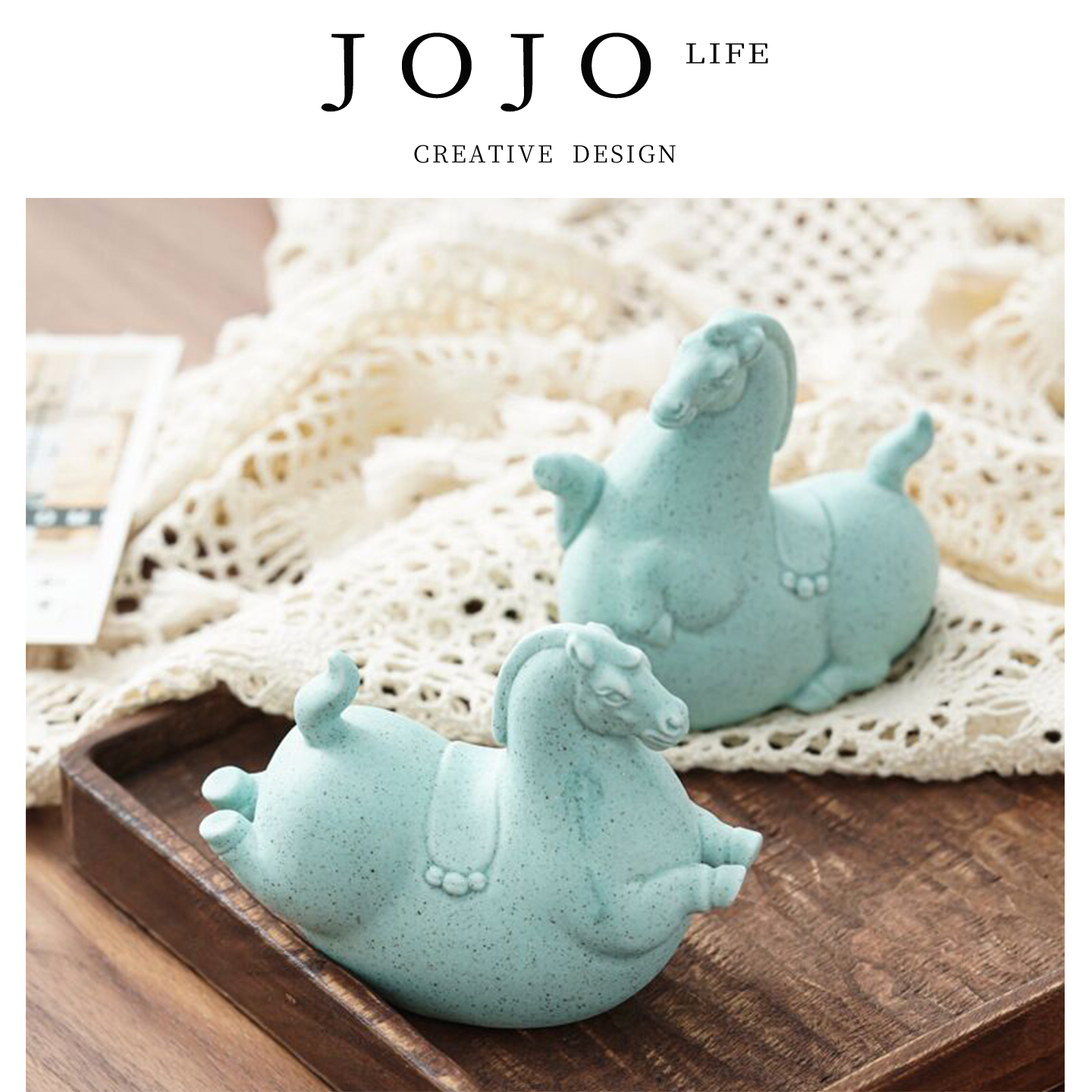 JOJO'SLIFEPD陶瓷小唐马摆件